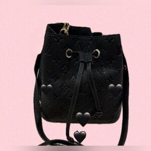 Black Embossed Women's Bag